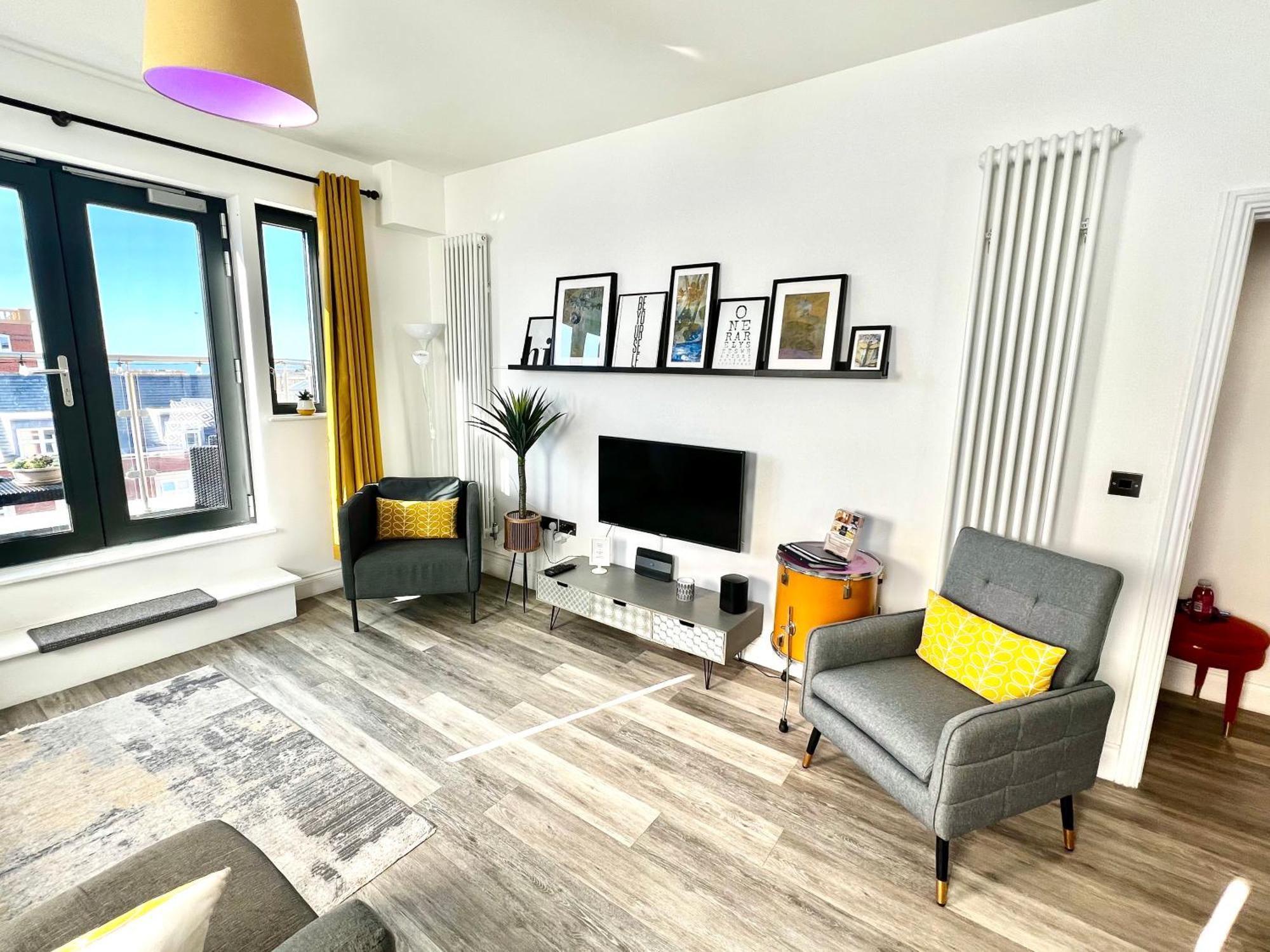 The Penthouse Margate, Balconies, Sea View, Gated Parking, Air Con! Apartment Luaran gambar